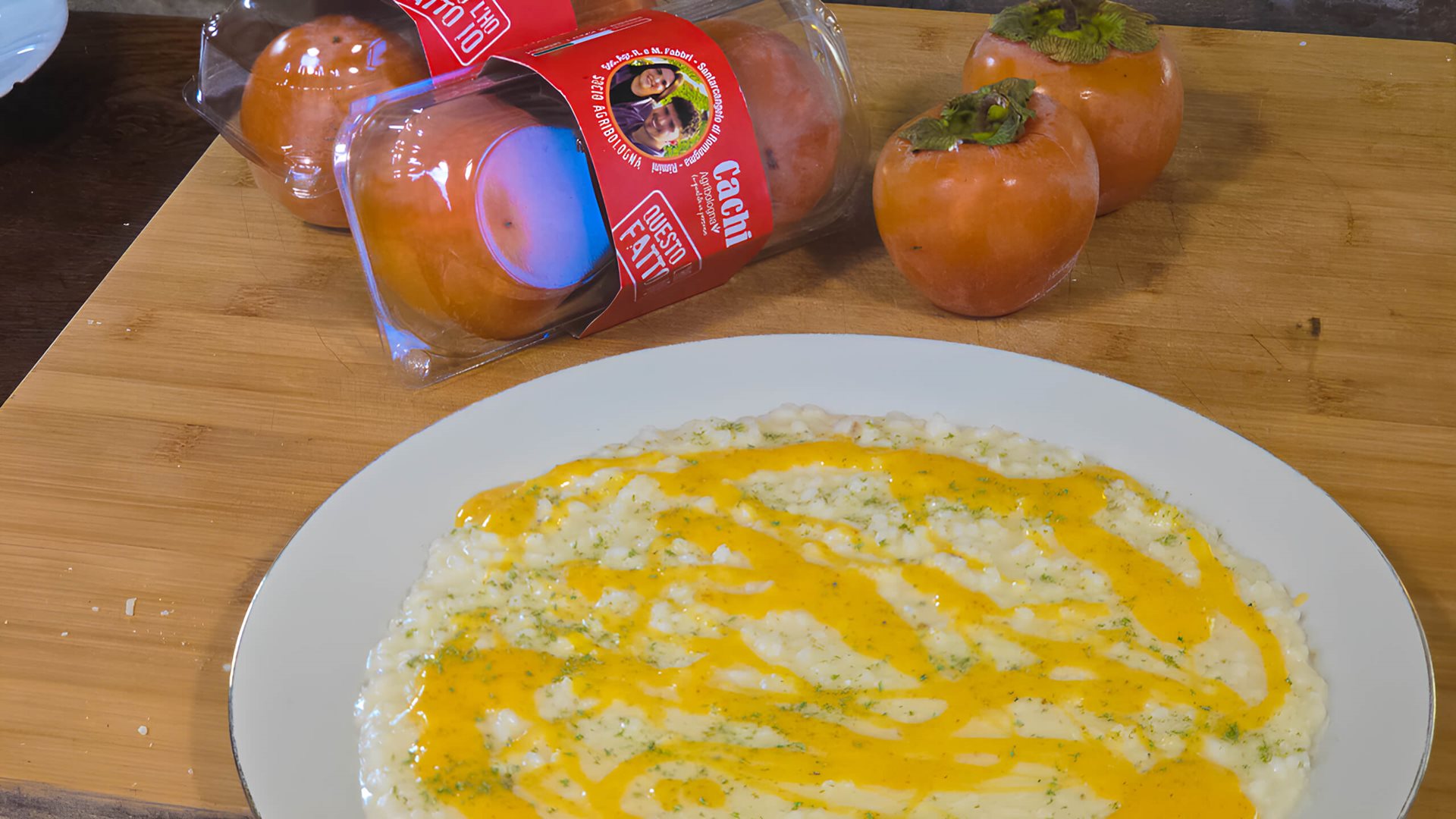 Risotto alla parmigiana con i cachi