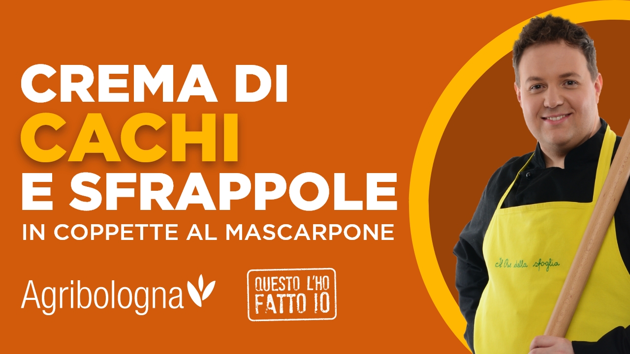 Coppette al mascarpone con crema di cachi e sfrappole