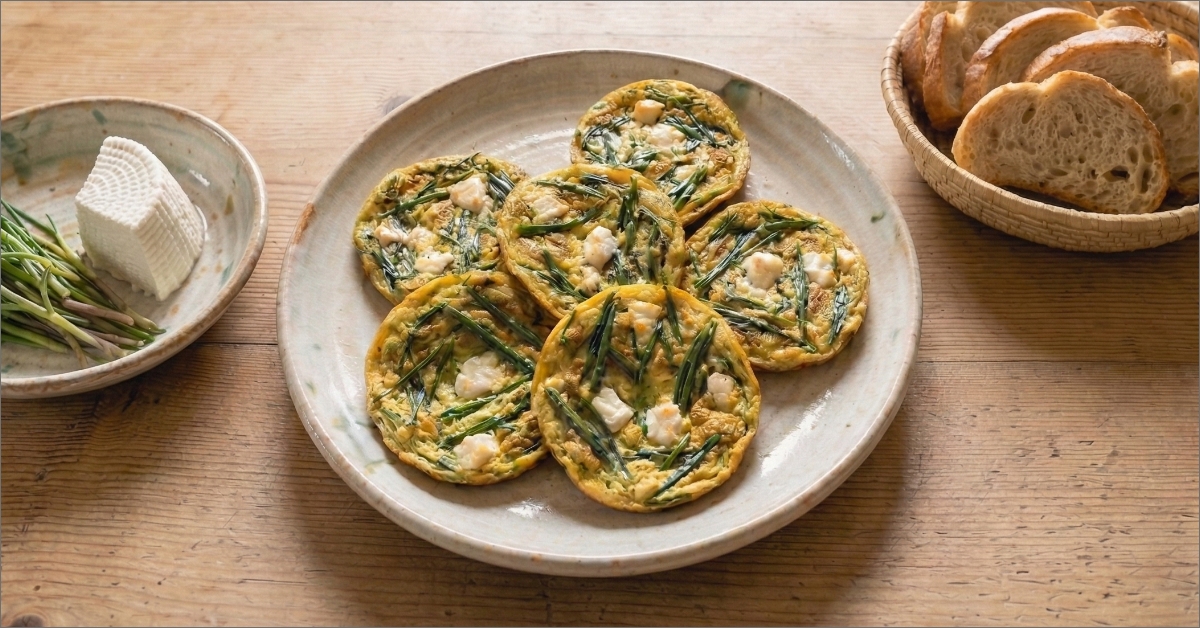 Frittatine di agretti e ricotta