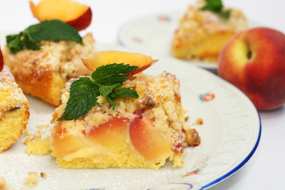 Crumble con le pesche