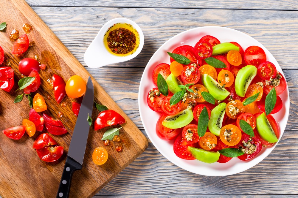 Kiwi e pomodorini bicolore