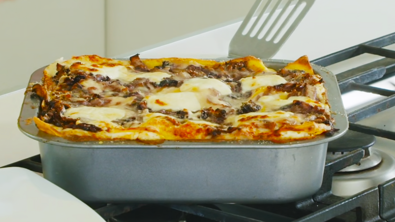 Lasagne al radicchio tricolore e stracchino