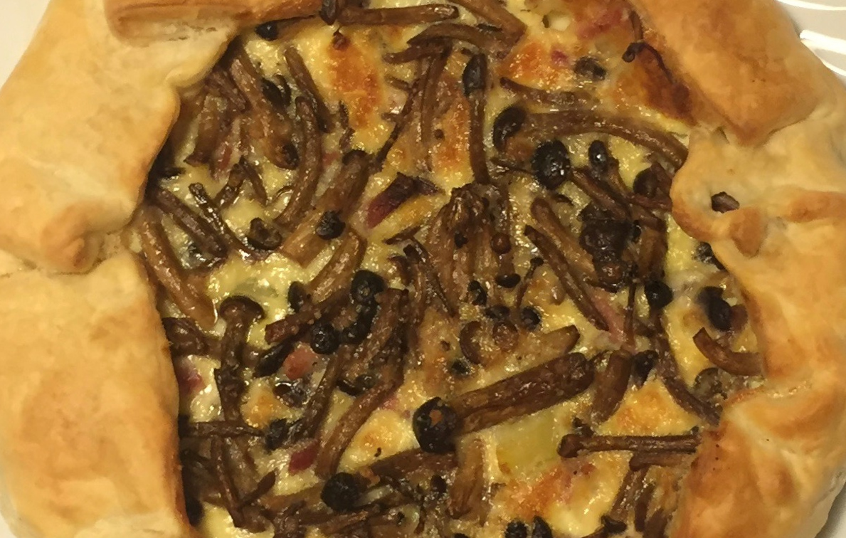 Torta salata ai funghi pioppini