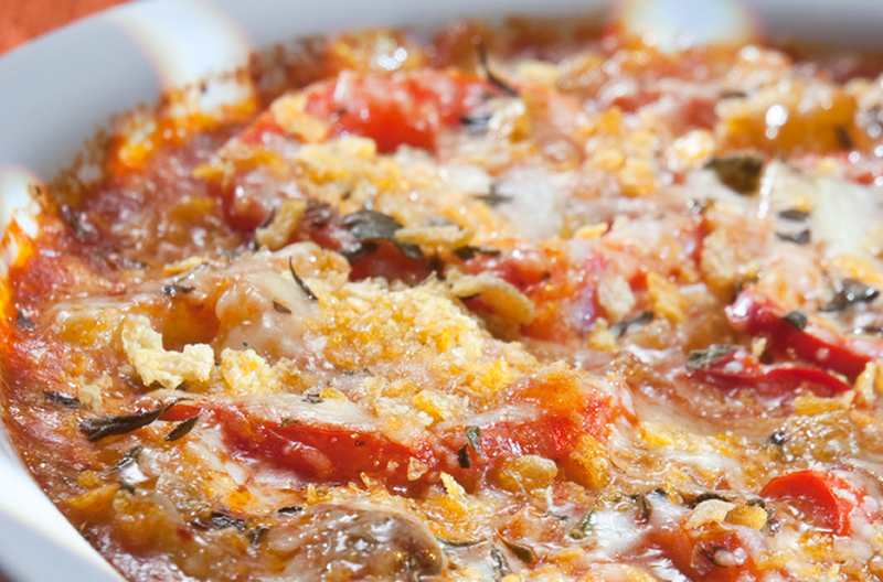 Gratin di pomodori e cipolle