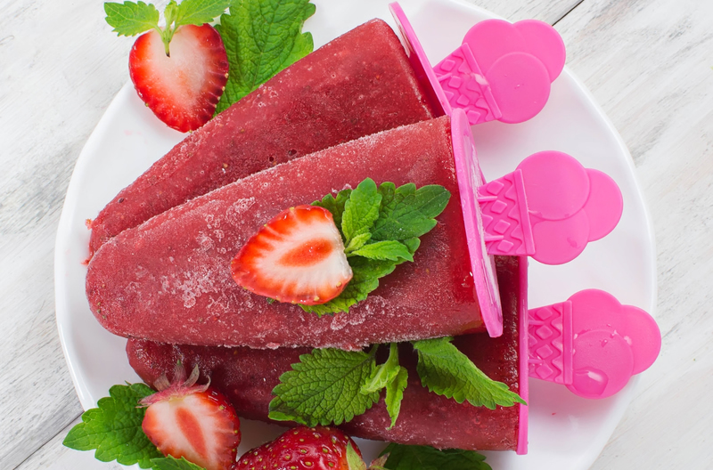 Ghiaccioli alle fragole