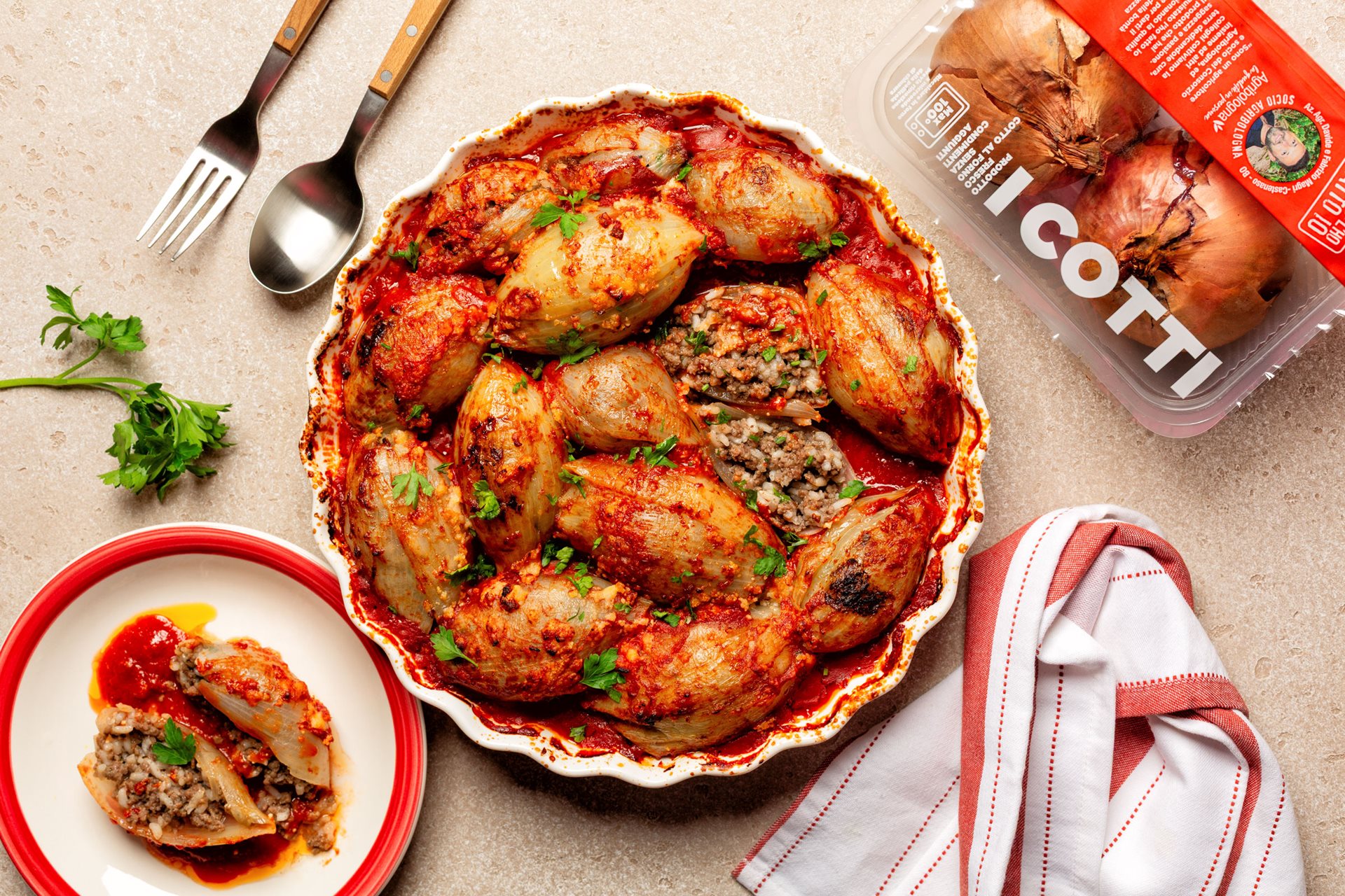 Cipolle ripiene alla greca