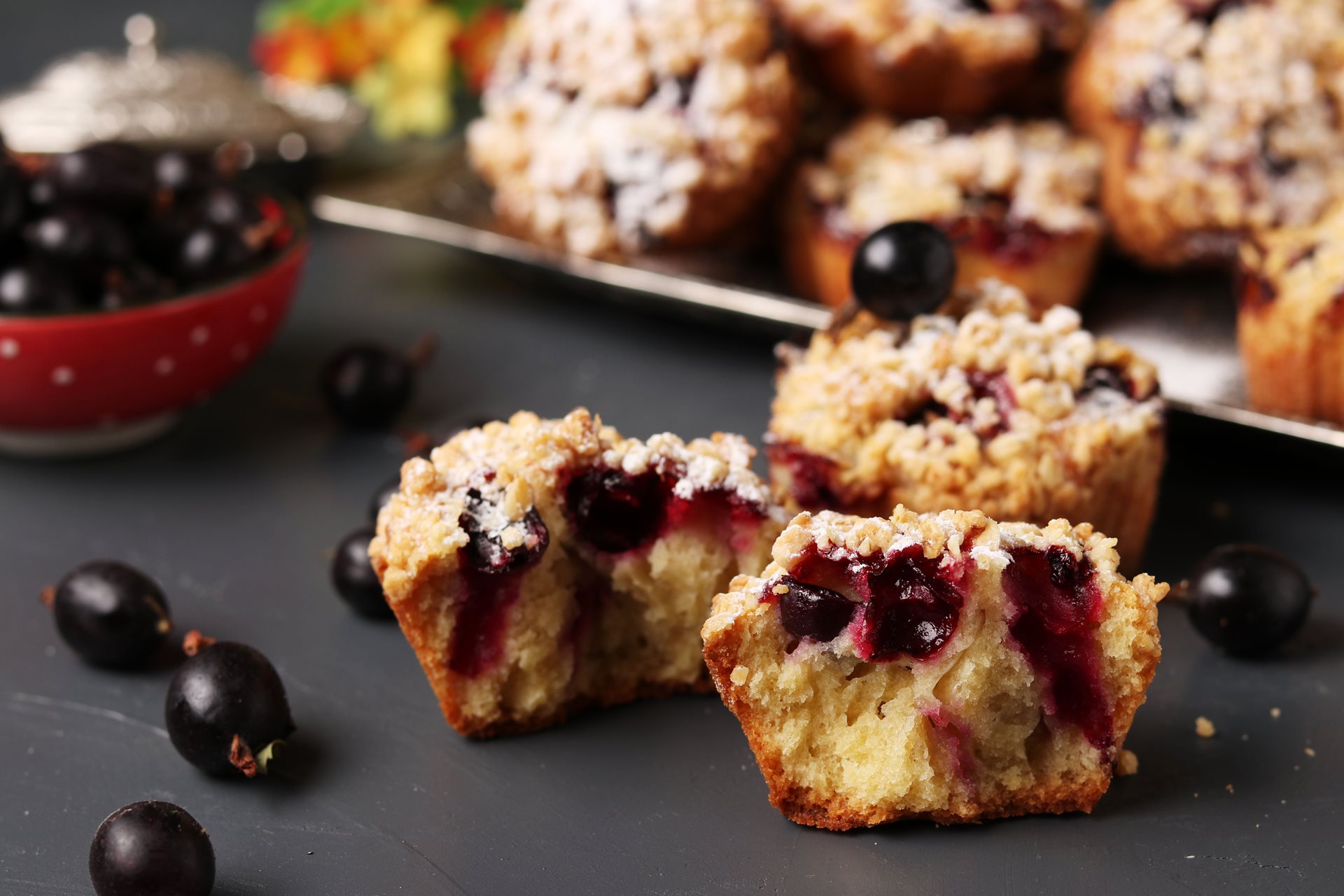 Muffin con uva spina