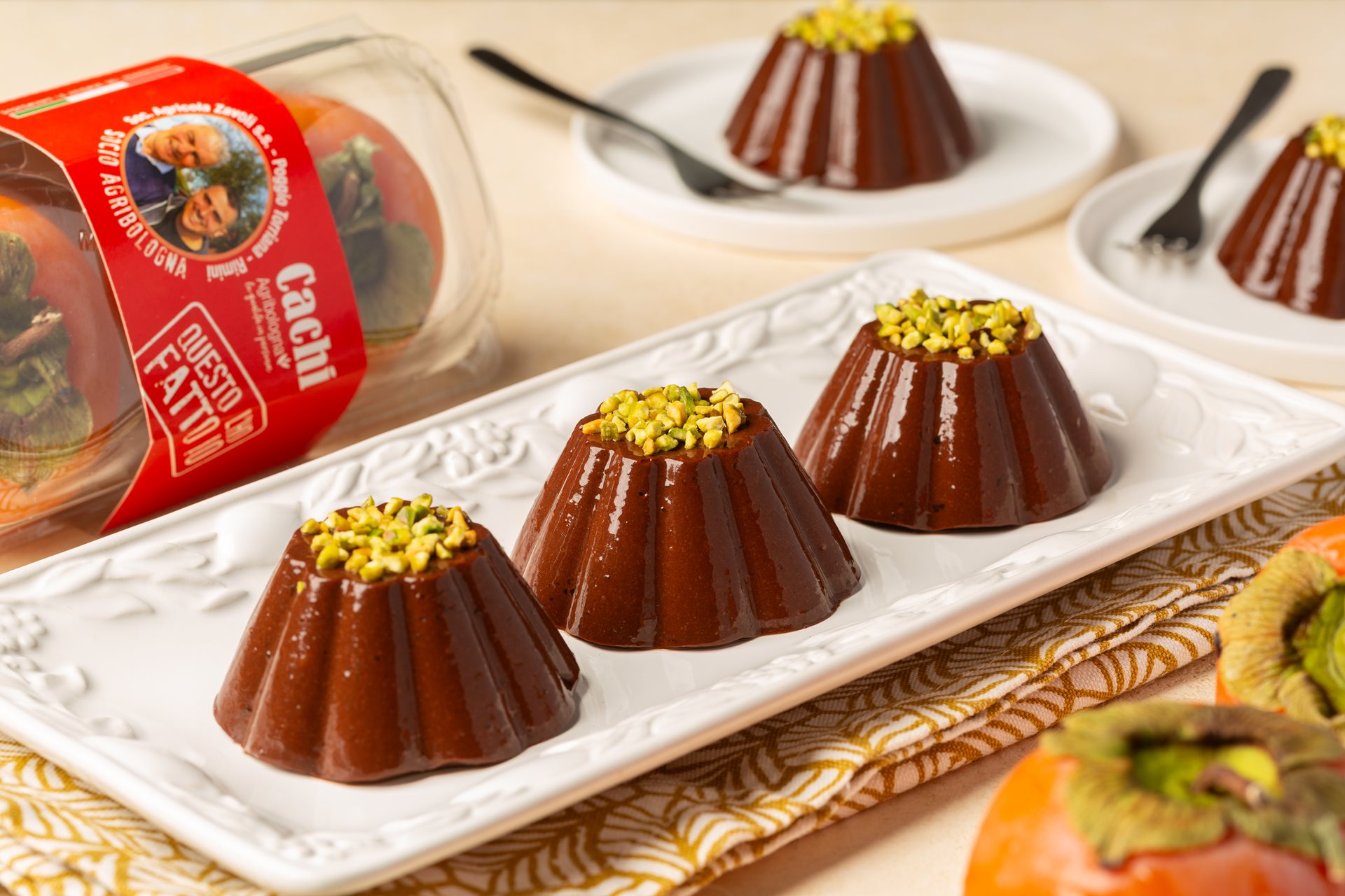 Budino di cachi al cioccolato