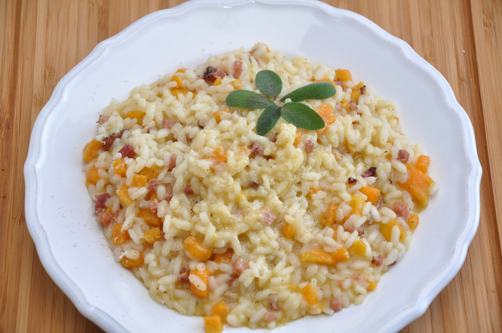 Risotto speck e zucchine