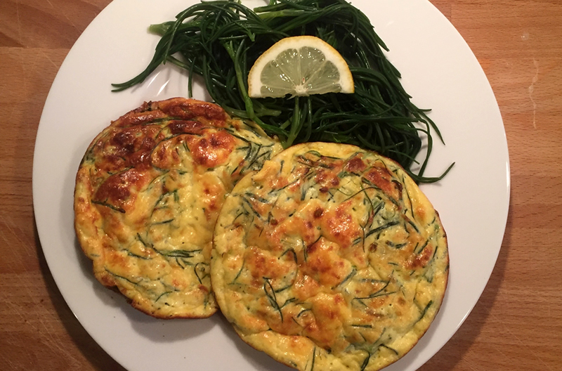 Frittatine di agretti e ricotta